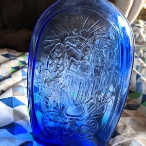 Blue Glass vintage bottle